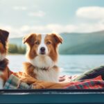 Canine holiday with toller and terrier in car compartment Canine holiday with toller and terrier in car compartment
